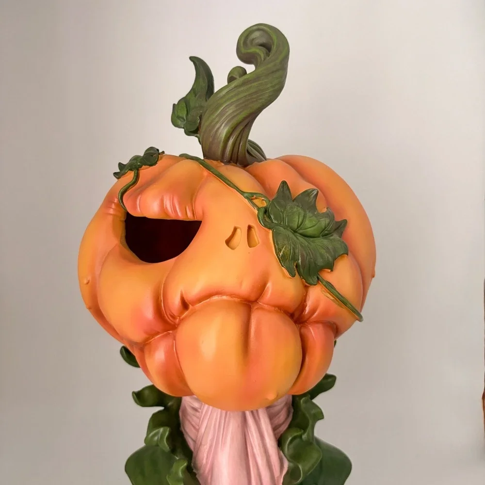 Hallow Home Halloween Pumpkin Head Bust Eyeball Flower Spooky Decor Sculpture
